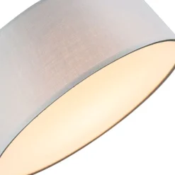 Plafondlamp grijs 40 cm incl. LED - Drum LED