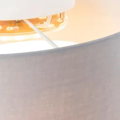 Plafondlamp grijs 40 cm incl. LED - Drum LED