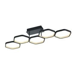 Plafondlamp grijs incl. LED 3-staps dimbaar - Jetse