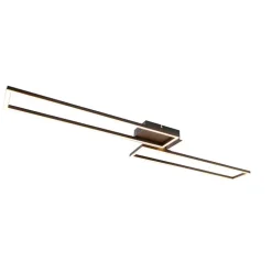 Plafondlamp langwerpig zwart 3-staps dimbaar - Plazas Novo