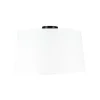 Plafondlamp mat zwart met witte kap 45 cm - Combi