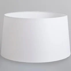 Plafondlamp mat zwart met witte kap 45 cm - Combi