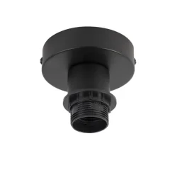 Plafondlamp mat zwart zonder kap - Combi