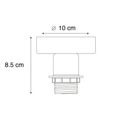 Plafondlamp mat zwart zonder kap - Combi
