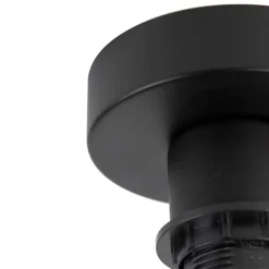 Plafondlamp mat zwart zonder kap - Combi
