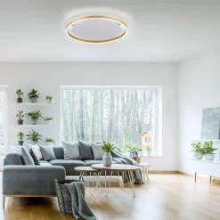 Plafondlamp messing 60 cm incl. LED 3-staps dimbaar - Zlatan