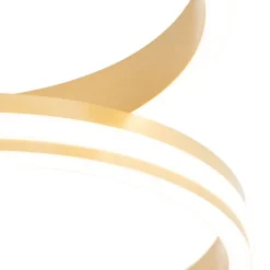 Plafondlamp messing incl. LED 3-staps dimbaar 3-lichts - Navara