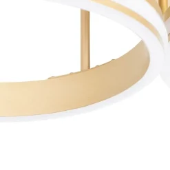 Plafondlamp messing incl. LED 3-staps dimbaar 3-lichts - Navara