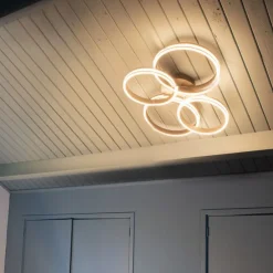 Plafondlamp messing incl. LED 3-staps dimbaar 4-lichts - Navara