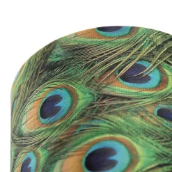 Plafondlamp met velours kap pauw met goud 20 cm - Combi zwart