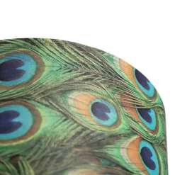 Plafondlamp met velours kap pauw met goud 25 cm - Combi zwart