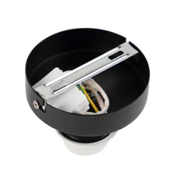 Plafondlamp met velours kap pauw met goud 25 cm - Combi zwart