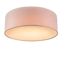 Plafondlamp roze 30 cm incl. LED - Drum LED
