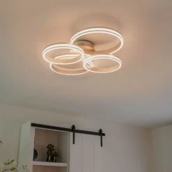 Plafondlamp staal incl. LED 3-staps dimbaar 4-lichts - Navara