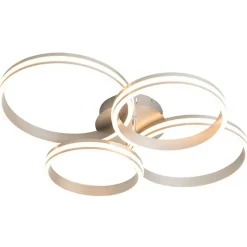 Plafondlamp staal incl. LED 3-staps dimbaar 4-lichts - Navara
