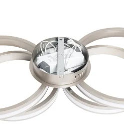 Plafondlamp staal incl. LED 3-staps dimbaar 4-lichts - Navara