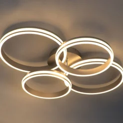 Plafondlamp staal incl. LED 3-staps dimbaar 4-lichts - Navara