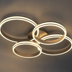 Plafondlamp staal incl. LED 3-staps dimbaar 4-lichts - Navara