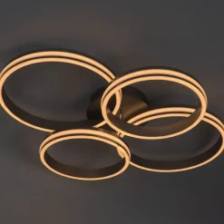 Plafondlamp staal incl. LED 3-staps dimbaar 4-lichts - Navara