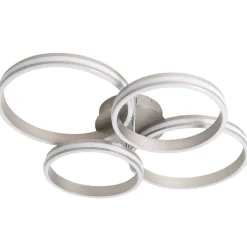 Plafondlamp staal incl. LED 3-staps dimbaar 4-lichts - Navara