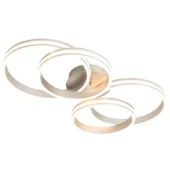 Plafondlamp staal incl. LED 3-staps dimbaar 4-lichts - Navara