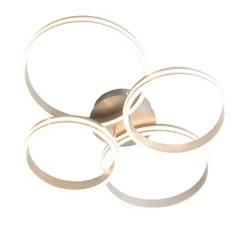 Plafondlamp staal incl. LED 3-staps dimbaar 4-lichts - Navara