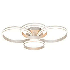 Plafondlamp staal incl. LED 3-staps dimbaar 4-lichts - Navara