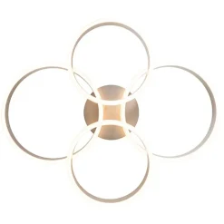 Plafondlamp staal incl. LED 3-staps dimbaar 4-lichts - Navara