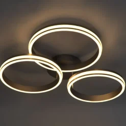 Plafondlamp staal incl. LED 3-staps dimbaar 3-lichts - Navara