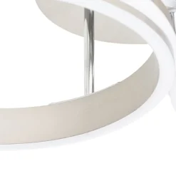 Plafondlamp staal incl. LED 3-staps dimbaar 3-lichts - Navara