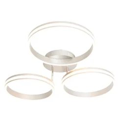 Plafondlamp staal incl. LED 3-staps dimbaar 3-lichts - Navara