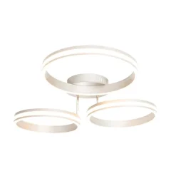 Plafondlamp staal incl. LED 3-staps dimbaar 3-lichts - Navara