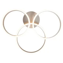 Plafondlamp staal incl. LED 3-staps dimbaar 3-lichts - Navara
