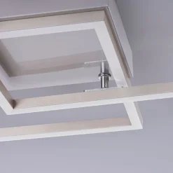 Plafondlamp staal incl. LED 2-lichts - Amanda