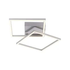 Plafondlamp staal incl. LED 2-lichts - Amanda