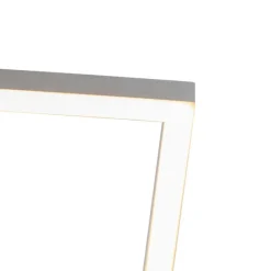 Plafondlamp vierkant staal 3-staps dimbaar - Plazas Novo