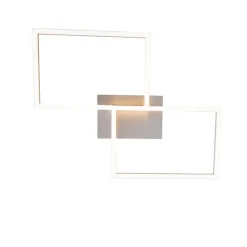 Plafondlamp vierkant staal 3-staps dimbaar - Plazas Novo