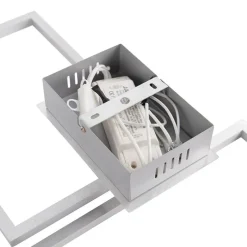 Plafondlamp vierkant staal 3-staps dimbaar - Plazas Novo