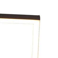 Plafondlamp vierkant zwart 3-staps dimbaar - Plazas Novo