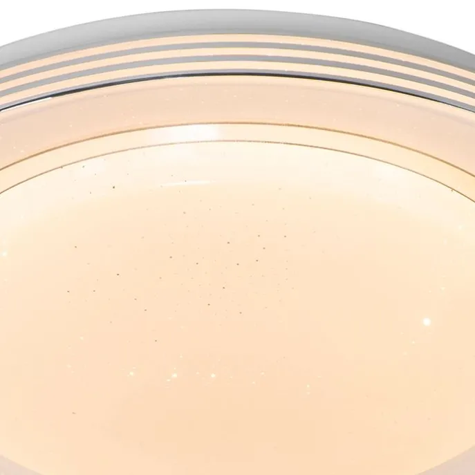 Plafondlamp wit 38 cm incl. LED met afstandsbediening - Jochem