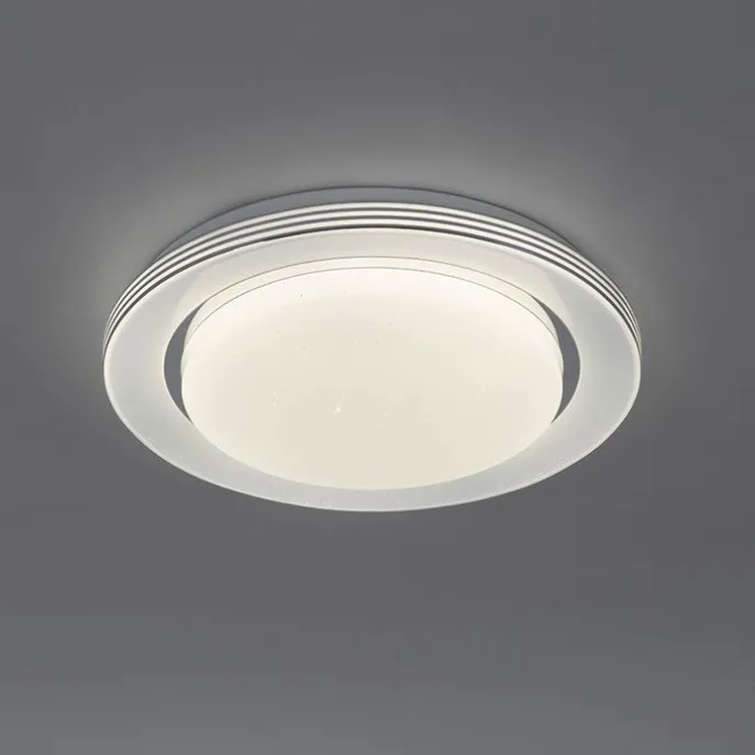 Plafondlamp wit 38 cm incl. LED met afstandsbediening - Jochem