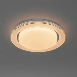 Plafondlamp wit 38 cm incl. LED met afstandsbediening - Jochem