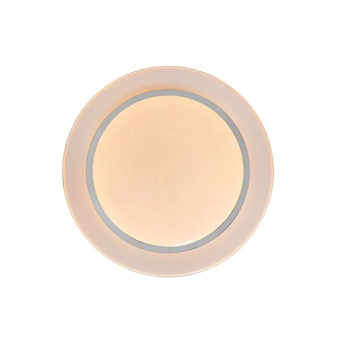 Plafondlamp wit 38 cm incl. LED met afstandsbediening - Jochem