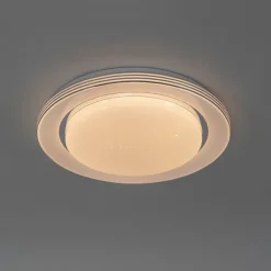 Plafondlamp wit 38 cm incl. LED met afstandsbediening - Jochem