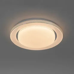 Plafondlamp wit 38 cm incl. LED met afstandsbediening - Jochem