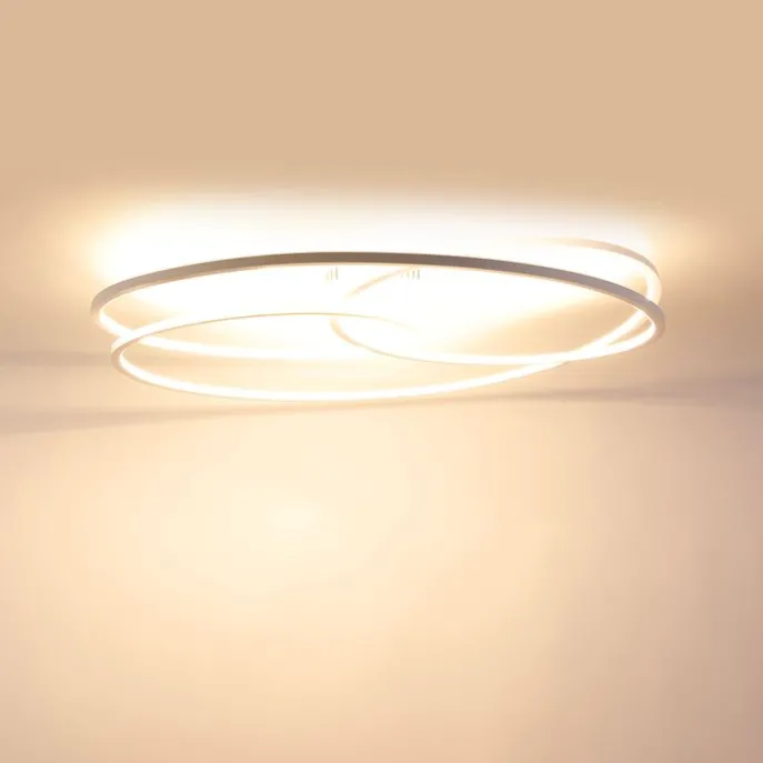 Plafondlamp wit 78 cm incl. LED 3 staps dimbaar - Rowin