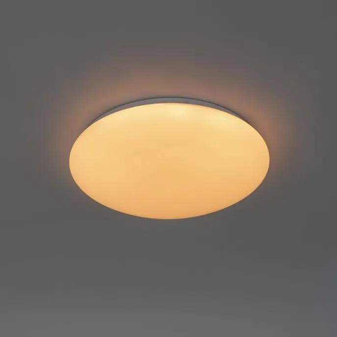 Plafondlamp wit 33 cm incl. LED en dimmer met afstandsbediening - Iene