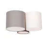 Plafondlamp wit grijs en bruin 3-lichts - Multidrum