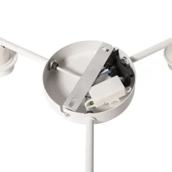 Plafondlamp wit grijs en bruin 3-lichts - Multidrum