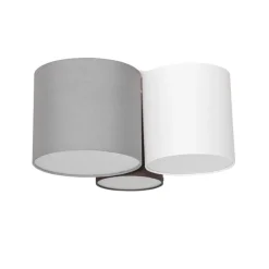 Plafondlamp wit grijs en bruin 3-lichts - Multidrum